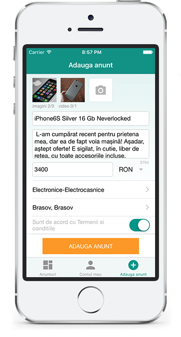 iPhone showing Lajumate app interface